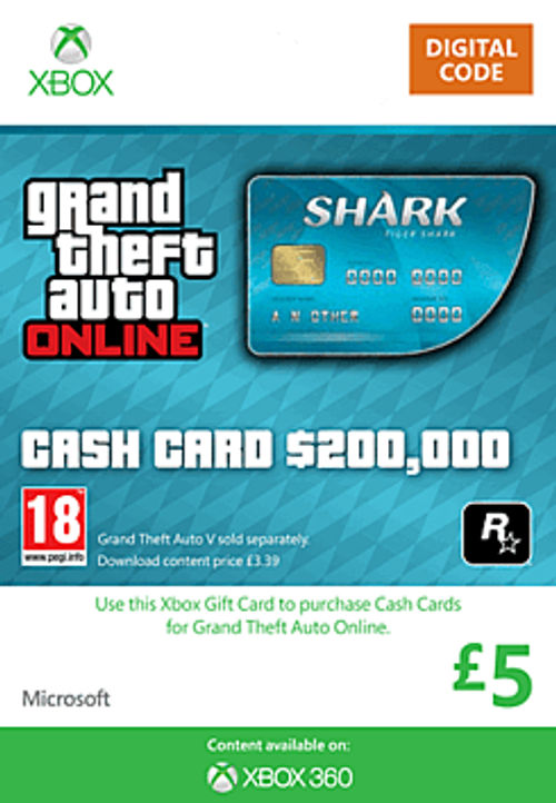 Gta Online Tiger Shark Cash Card 0 000 Xbox 360 For Xbox 360 Compare Highcross Shopping Centre Leicester