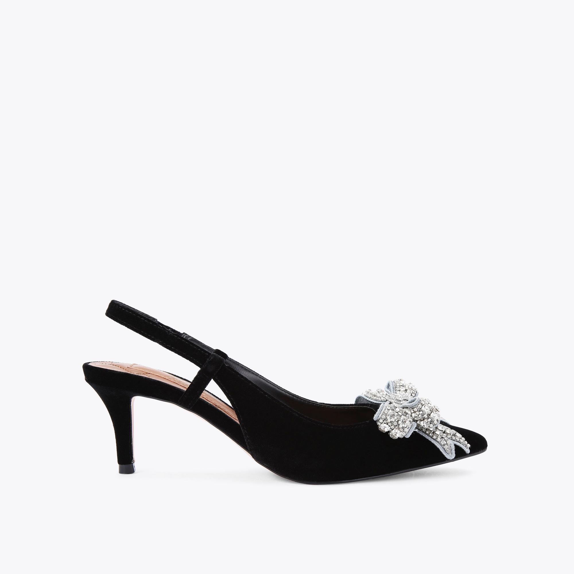 Kurt Geiger London Marello Green Velvet And Leopard Print