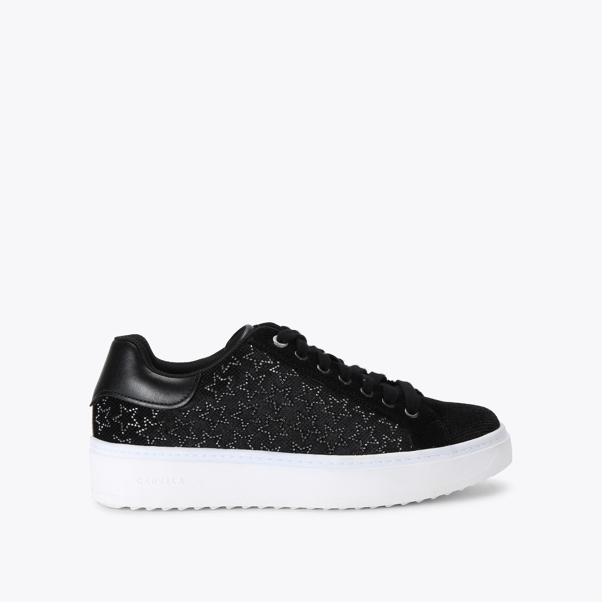 Carvela Jist Grey Embellished Lace Up Trainers Compare One