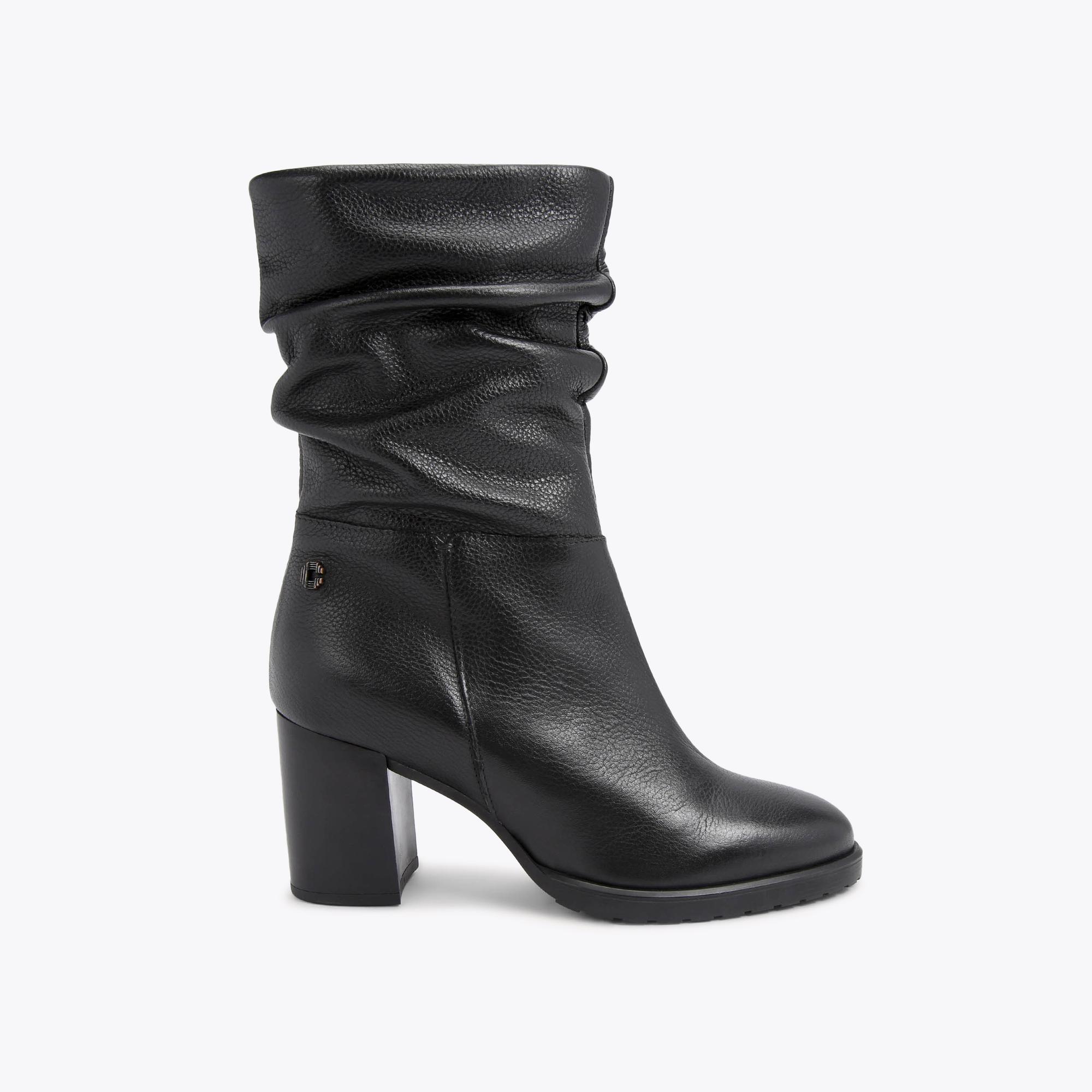 Carvela Samba Black Leather Faux Fur Lined Knee Boots Compare