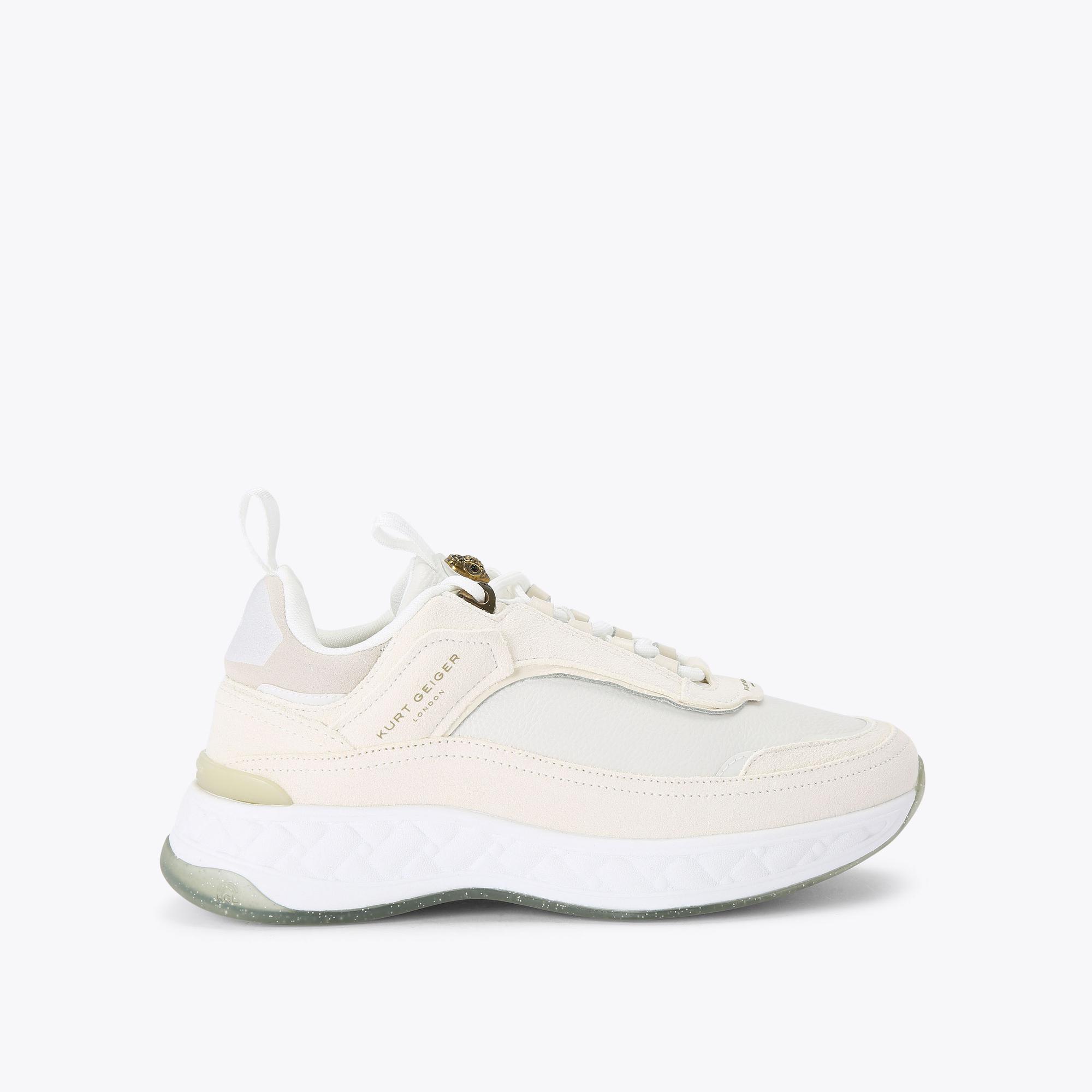 Womens white trainers kurt geiger hot sale