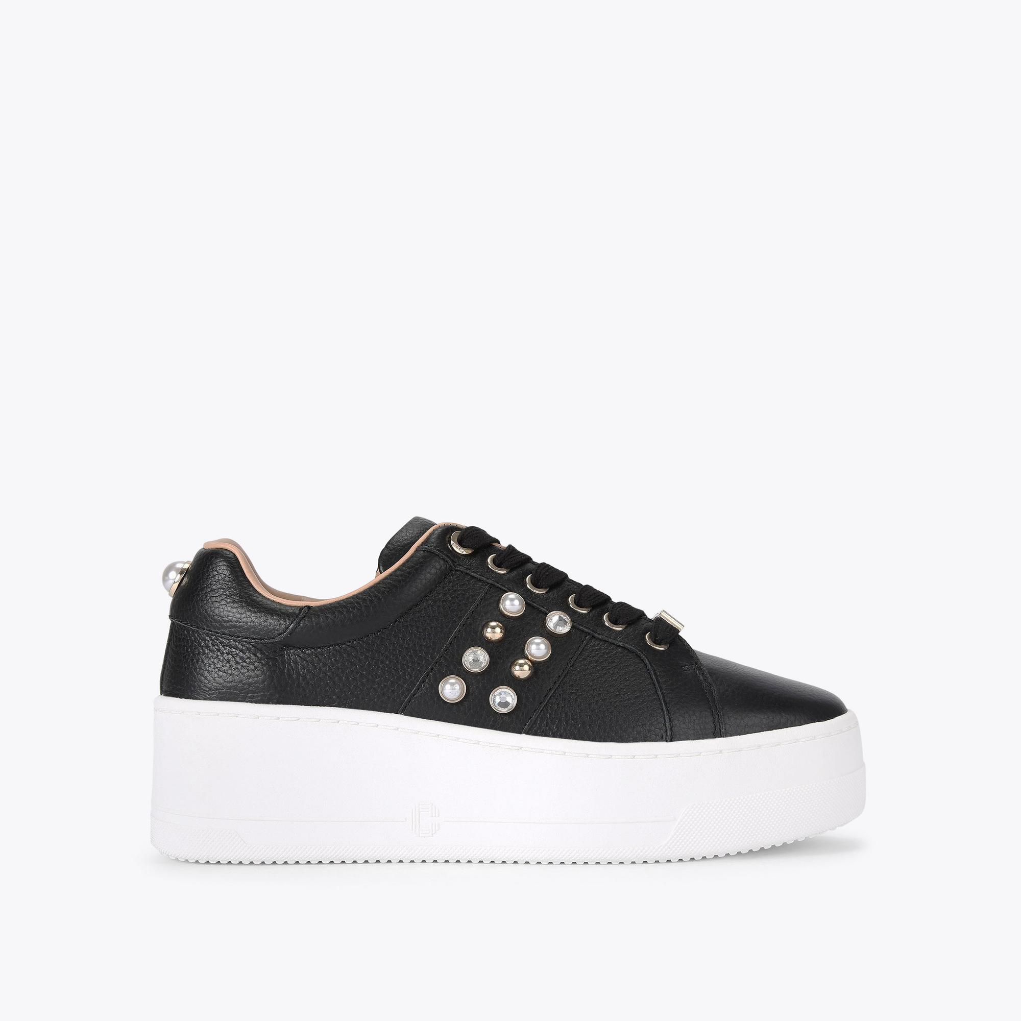 Carvela Justified Black Glitter Sneakers Compare One New Change