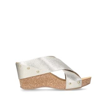 Carvela Comfort Sooty - Gold Mid Heel 