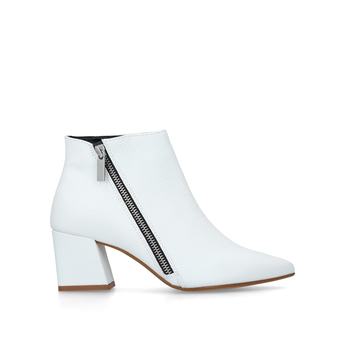 Carvela Signet - White Block Heel Ankle 