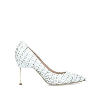 Kurt Geiger London Britton 90 White Croc Print Stiletto Heel