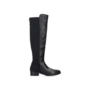 carvela polished flat knee boots