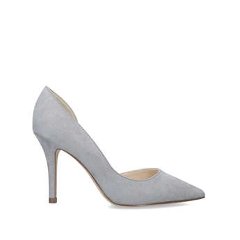 Nine West Just4you Grey Suedette Stiletto Heel Court Shoes