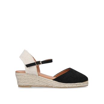 Miss KG Dea - Black Espadrille Wedge 