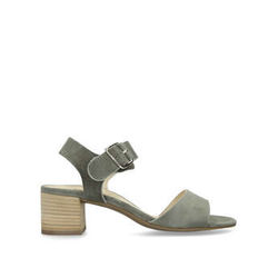 Paul Green Jane - Khaki Leather Block Heel Sandals