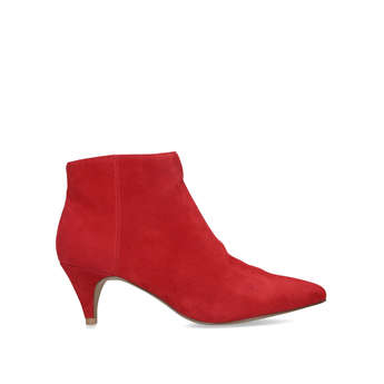 Steve madden red suede booties sale