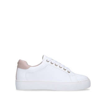 carvela light lace up trainers