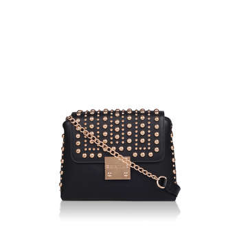 Carvela black shop studded bag