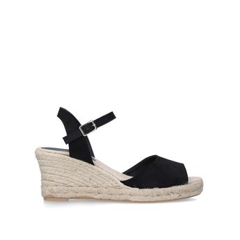 Carvela black store wedge sandals
