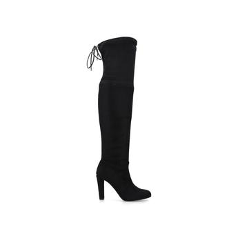 carvela polished flat knee boots