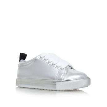 Mini Miss Kg Run Wild Girls Silver Low Top Trainers Compare