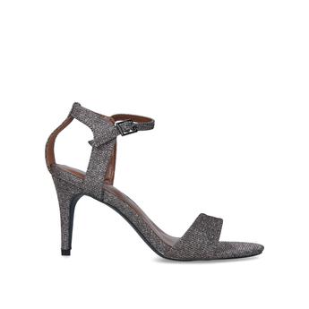 black mid height heels