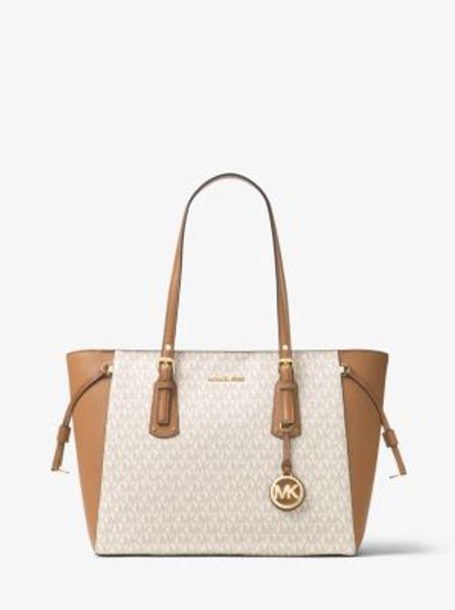 Michael Kors Marilyn Medium Logo Tote Bag Vanilla/Acorn – Elys Wimbledon