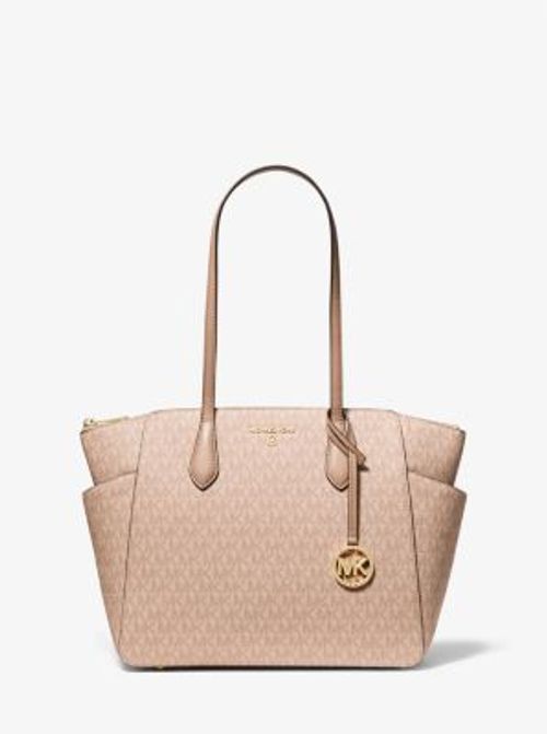 MK Marilyn Medium Logo Tote Bag - Ballet - Michael Kors | £ | Closer