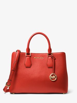 Michael michael kors camille large pebbled leather outlet satchel