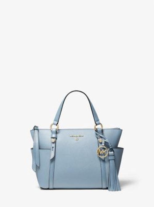 MK Sullivan Small Saffiano Leather Top-Zip Tote Bag - Pale Blue - Michael  Kors | £ | Grazia