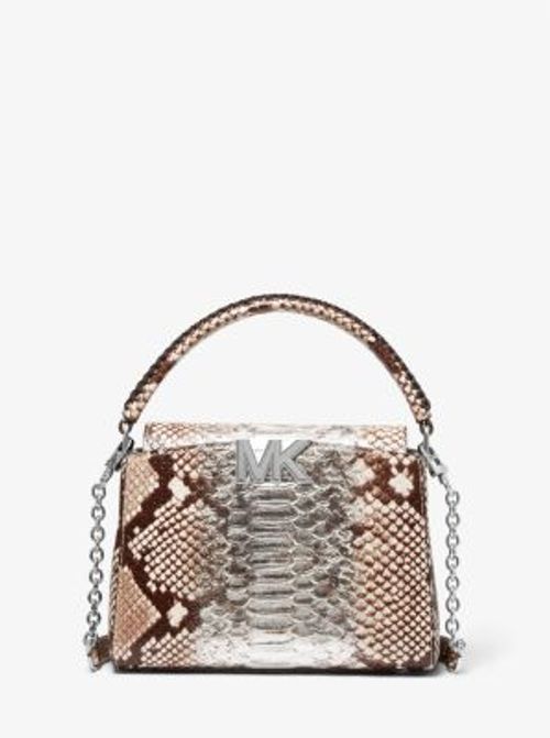 Michael Kors Greenwich Small Two-Tone Logo and Saffiano Leather Crossbody  Bag