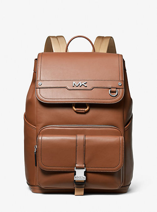 MK Varick Leather Backpack -...