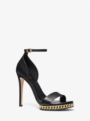Michael kors blake leather platform sandal sale