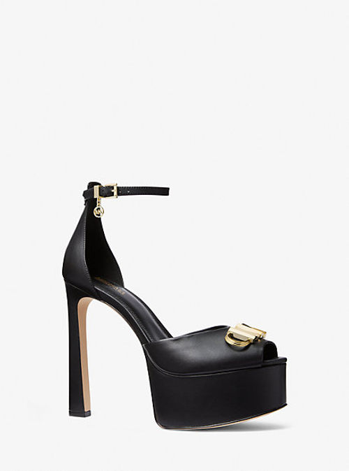 MK Martina Leather Peep-Toe...