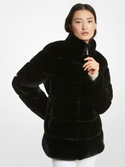 Quilted Faux Fur Coat