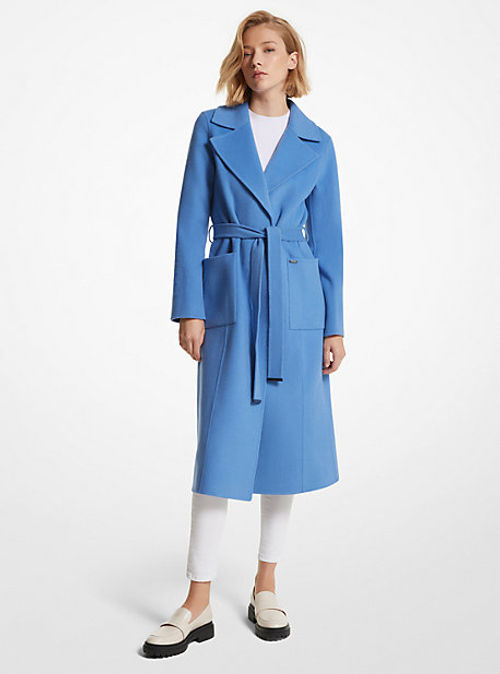 MK Wool Blend Trench Coat -...