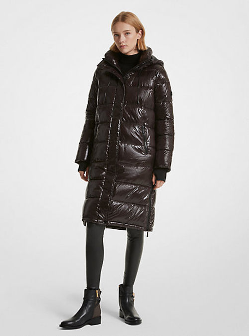 MK Quilted Nylon Puffer Coat...