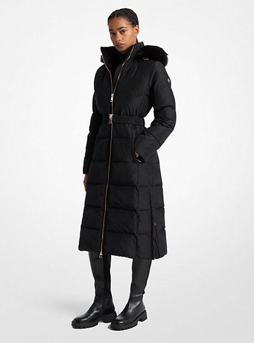 MK Faux Fur Trim Quilted...