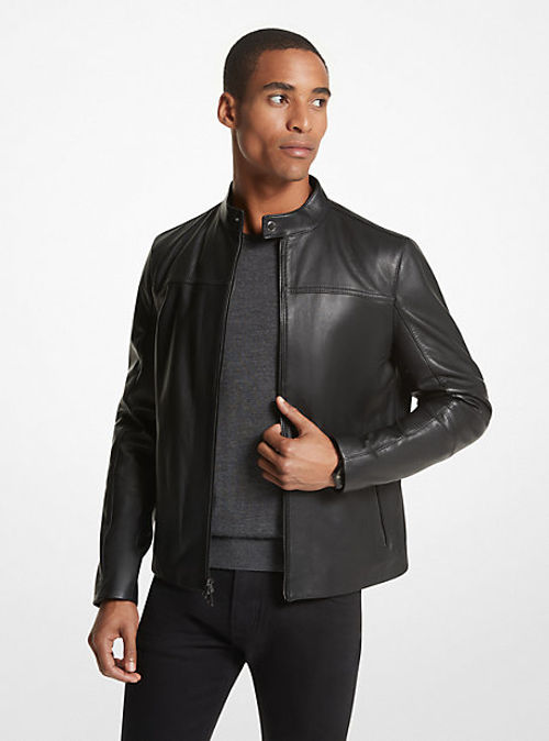 MK Leather Racer Jacket -...