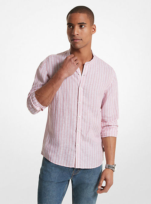 MK Striped Linen Blend Shirt...