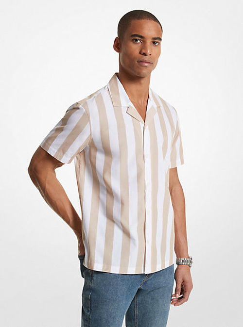 MK Striped Cotton Blend Camp...