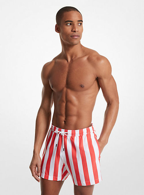 MK Woven Striped Swim Trunks...