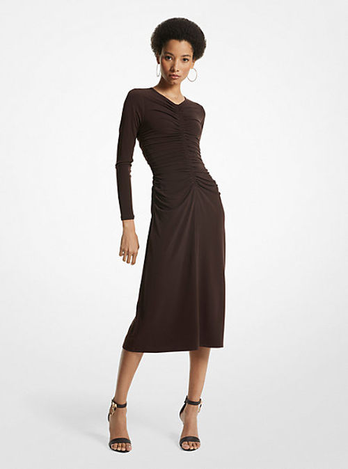 MK Ruched Matte Jersey Dress...