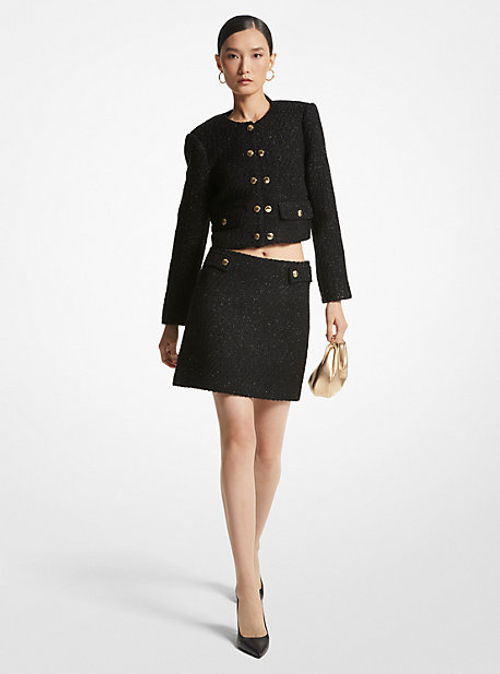 MK Metallic Tweed Mini Skirt...