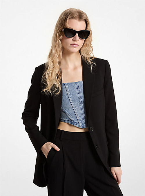 MK Crepe Boyfriend Blazer -...