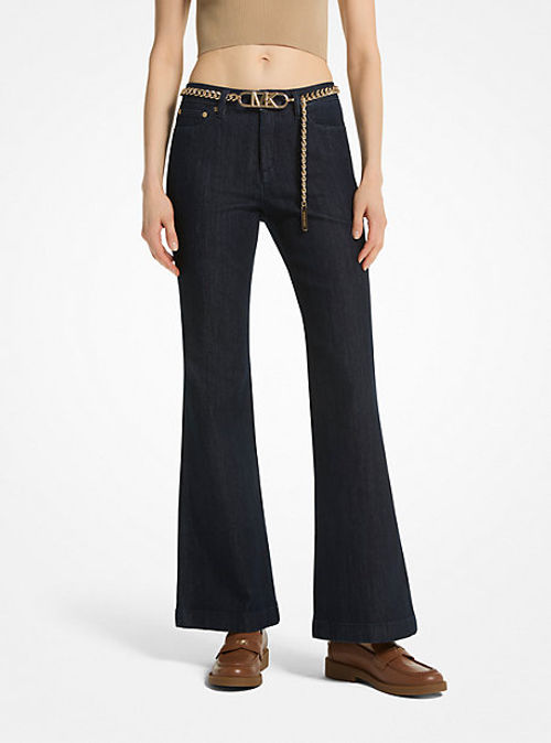 MK Stretch Denim Belted...