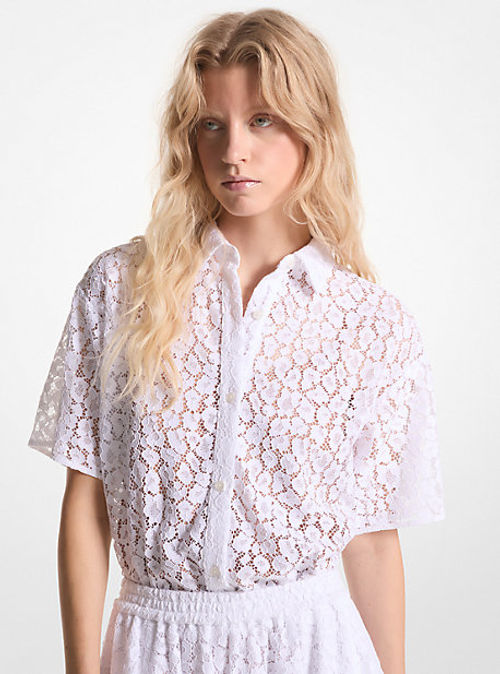 MK Leopard Corded Lace Shirt...