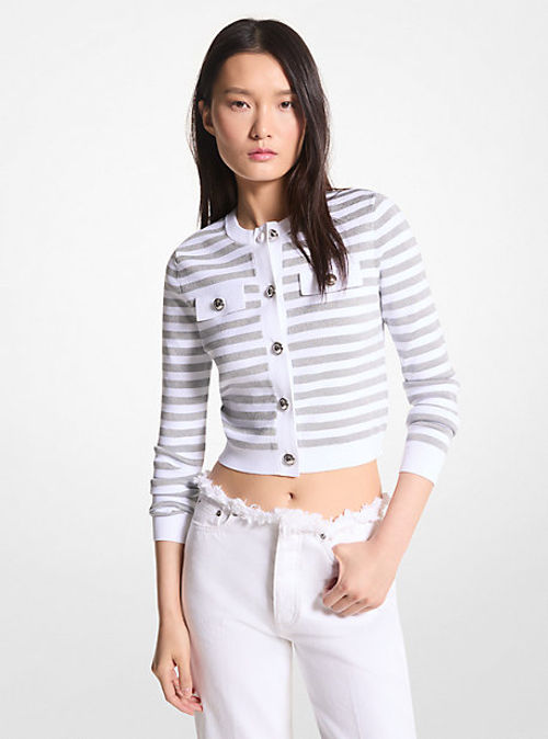 MK Metallic Striped Knit...