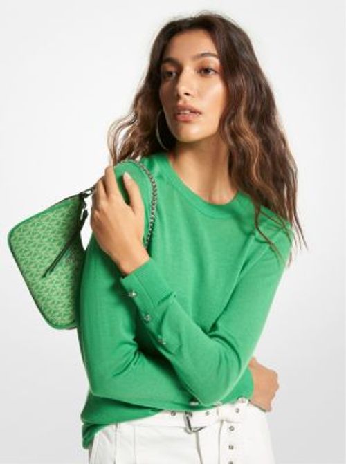 MK Merino Wool Blend Jumper - Spring Green - Michael Kors | £ | Grazia