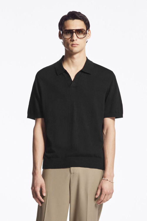 COS Men's Knitted Linen Polo...