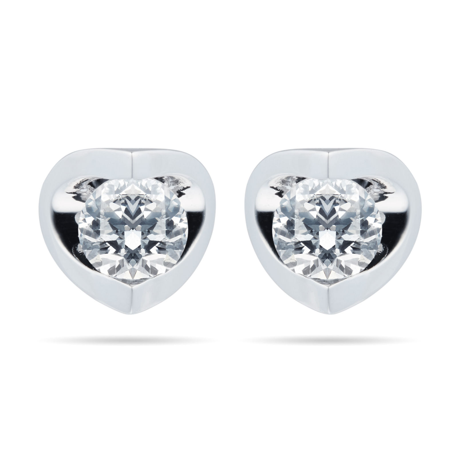 tension set diamond earrings