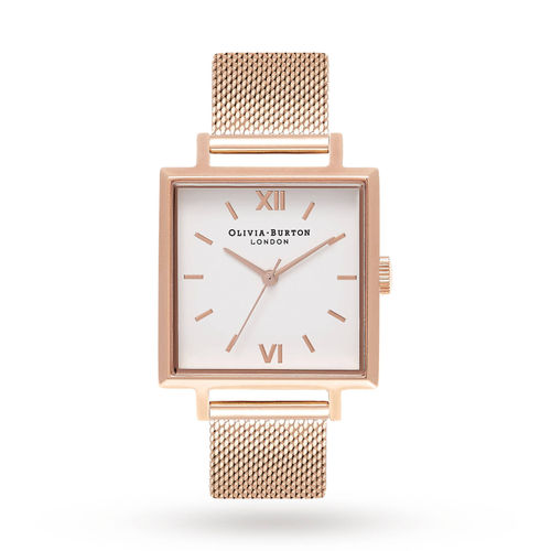 Ladies Olivia Burton Big Dial Square Dials Watch Ob16ss10 Compare The Oracle Reading