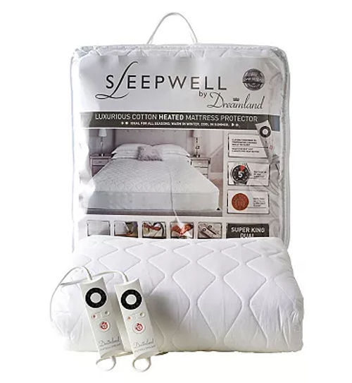 Sleepwell By Dreamland Luxurious Cotton Heated Mattress Protector Super King Dual Control Compare Union Square