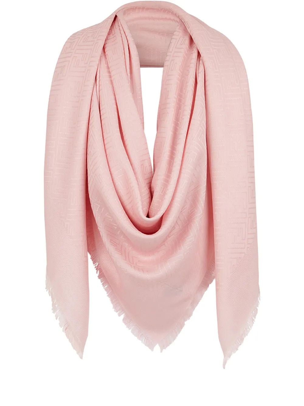 pink silk and wool shawl fendi