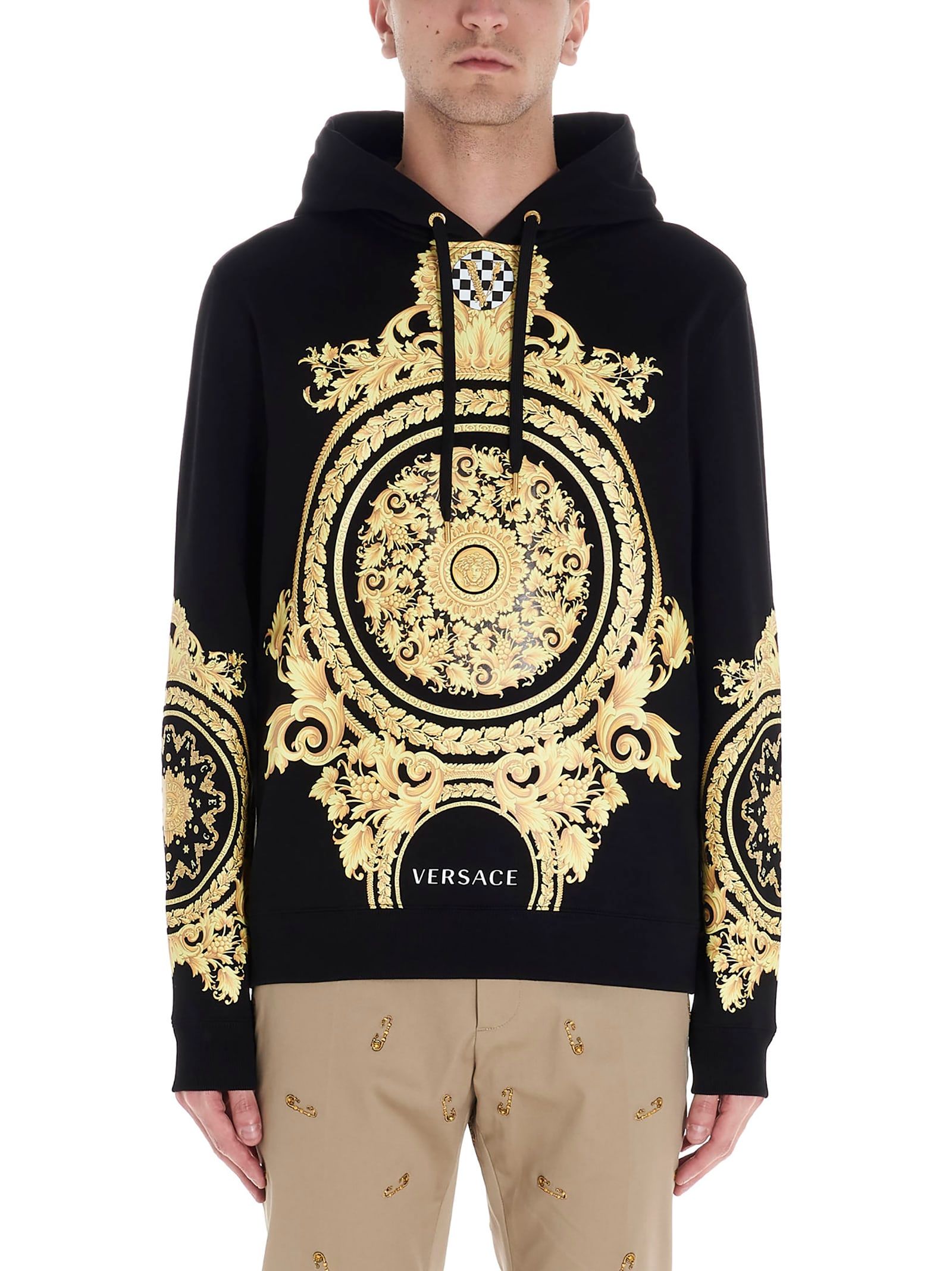 blasone barocco print hoodie