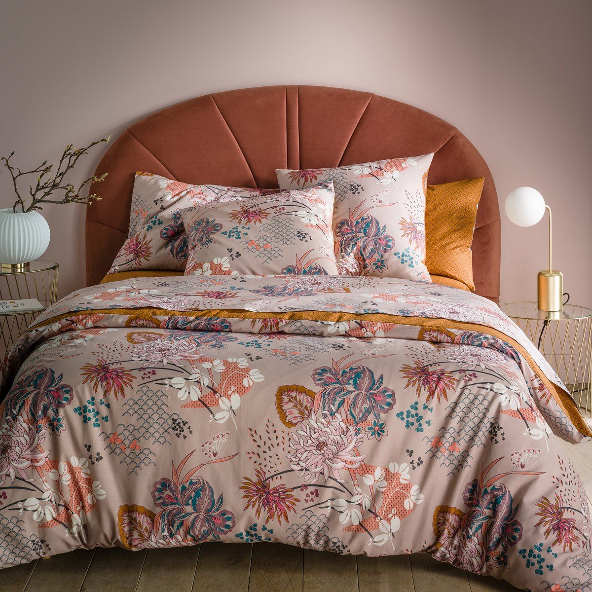Eden Flower Cotton Percale Duvet Cover Eden Flower Cotton Percale Duvet Cover